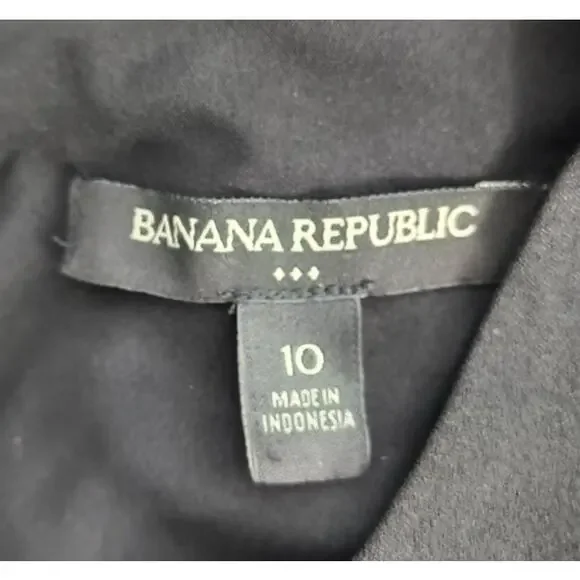 Banana Republic Jumpsuit Women's size 10 Black Ankle Length Sleeveless Pockets - Picture 2 of 16